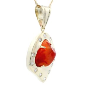 Fire Opal Pendant, Alaska Mint