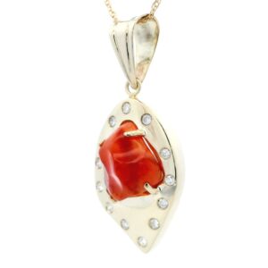 Fire Opal Pendant, Alaska Mint
