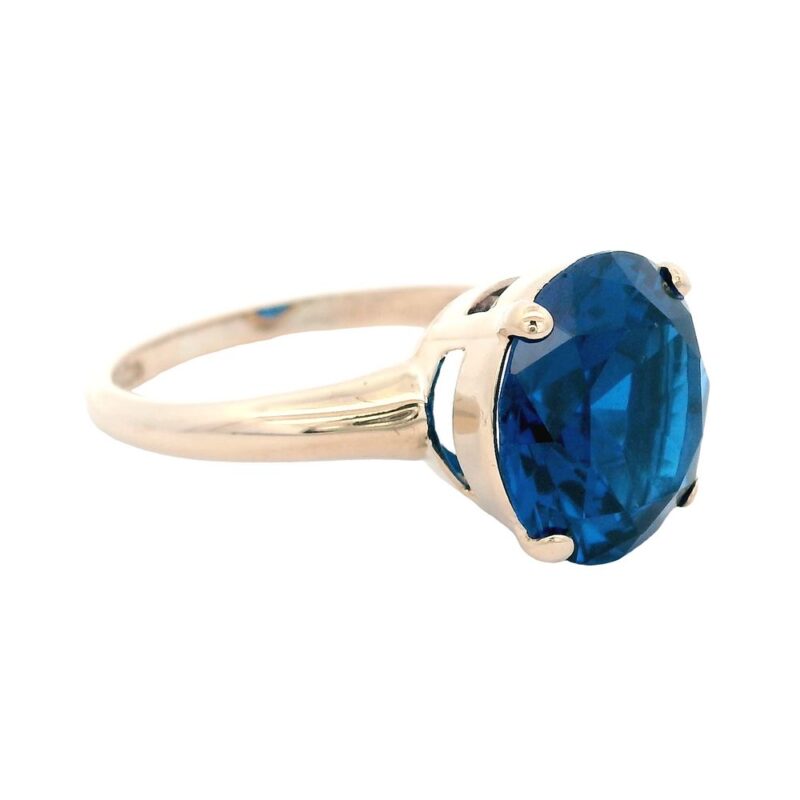 Synthetic Blue Spinel Ring, Alaska Mint