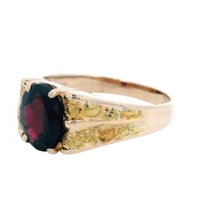 Garnet & Nugget Ring, Alaska Mint