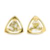 Triangular Gold Quartz Earrings, Alaska Mint