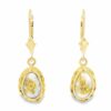 Gold Nugget & 8x5mm Gold Quartz Earrings, Alaska Mint