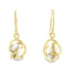 Dangle Gold Quartz Earrings, Alaska Mint