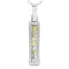 Rectangle Drop Gold Quartz Diamond Pendant, Alaska Mint