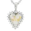 Gold Quartz Heart White Gold Diamond Pendant, Alaska Mint
