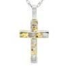 Cross White Gold Gold Quartz Pendant, Alaska Mint