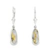 Oval White Gold Gold Quartz Earrings, Alaska Mint