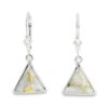 Triangular White Gold Gold Quartz Earrings, Alaska Mint