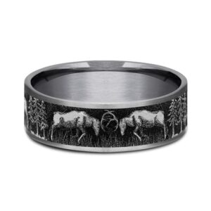 The Rut Tantalum & Titanium Ring, Alaska Mint
