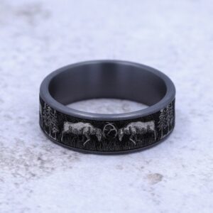 The Rut Tantalum & Titanium Ring, Alaska Mint