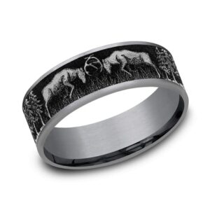 The Rut Tantalum & Titanium Ring, Alaska Mint
