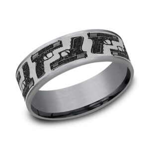 The Pistol Tantalum & Titanium Ring, Alaska Mint