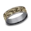 The Barrel Script Tantalum & Gold Ring, Alaska Mint