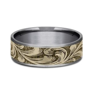 The Barrel Script Tantalum & Gold Ring, Alaska Mint