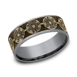 The 12 Gauge Tantalum & Gold Ring, Alaska Mint