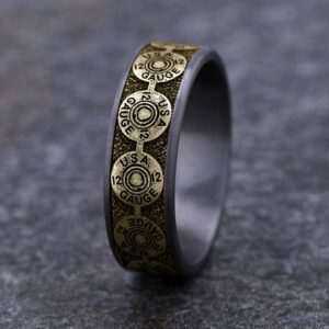 The 12 Gauge Tantalum & Gold Ring, Alaska Mint