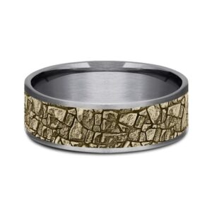 The Flagstone Tantalum & Gold Ring, Alaska Mint