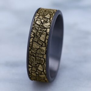 The Flagstone Tantalum & Gold Ring, Alaska Mint
