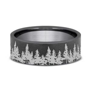 The Evergreen Darkened Tantalum Ring, Alaska Mint