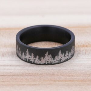 The Evergreen Darkened Tantalum Ring, Alaska Mint