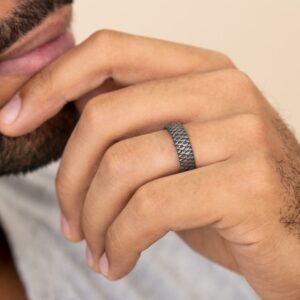 The Angler Grey Tantalum Ring, Alaska Mint