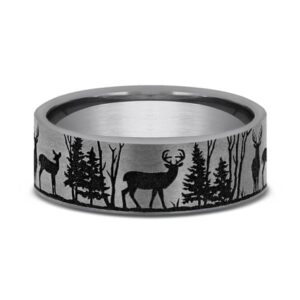The Whitetail Grey Tantalum Ring, Alaska Mint