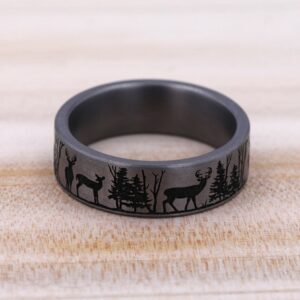 The Whitetail Grey Tantalum Ring, Alaska Mint