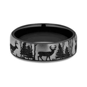 The Whitetail Titanium Ring, Alaska Mint