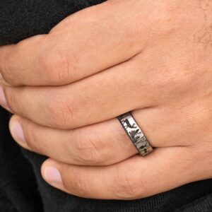 The Whitetail Titanium Ring, Alaska Mint