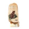 Sitting Fox Scrimshaw Artwork Fossil Ivory, Alaska Mint