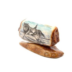 Wolves Running Artwork Fossil Ivory, Alaska Mint