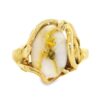 Gold Quartz Ladies Gold Nugget Ring, Alaska Mint