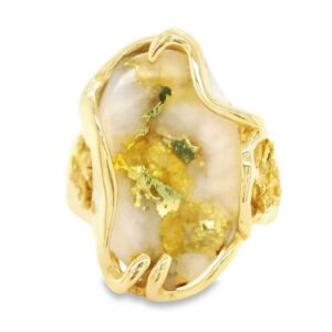 Ladies Gold Quartz Ring, Alaska Mint