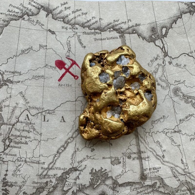 193.5 Gram Natural Gold Nugget, Alaska Mint