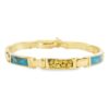Turquoise Gold Nugget Bracelet, Alaska Mint