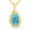 Turquoise Gold Nugget Pendant, Alaska Mint