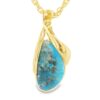 Turquoise Gold Nugget Pendant, Alaska Mint