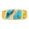 Diamond Turquoise Gold Nugget Ring, Alaska Mint