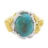 Turquoise Gold Nugget White Gold Ring, Alaska Mint