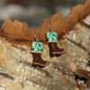 Stud Puffin Boot Clay Earrings, Alaska Mint