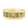3 Panel Gold Quartz Ring, Alaska Mint
