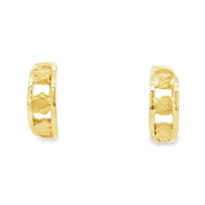 Hoop Gold Nugget Earrings, Alaska Mint