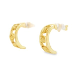Hoop Gold Nugget Earrings, Alaska Mint