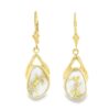 Yellow Gold Quartz Earrings, Alaska Mint