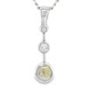 Diamond & White Gold Gold Quartz Pendant, Alaska Mint