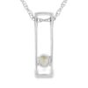White Gold Rectangle Gold Quartz Pendant, Alaska Mint