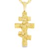 Gold Nugget Orthodox Cross Pendant, Alaska Mint