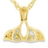 Gold Whale Tail Gold Quartz Pendant, Alaska Mint