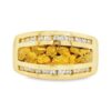 Gold Nugget & Diamond Ladies Ring, Alaska Mint