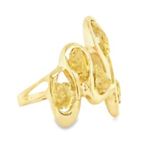 Ladies 14k Gold Nugget Ring, Alaska Mint